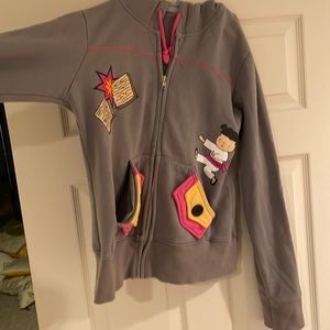 Cute Tae Kwon Do/Karate/Kung Fu Zippered Sweatshirt Girl Power